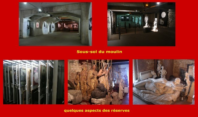 Sous-sol du moulin et r&eacute;serves